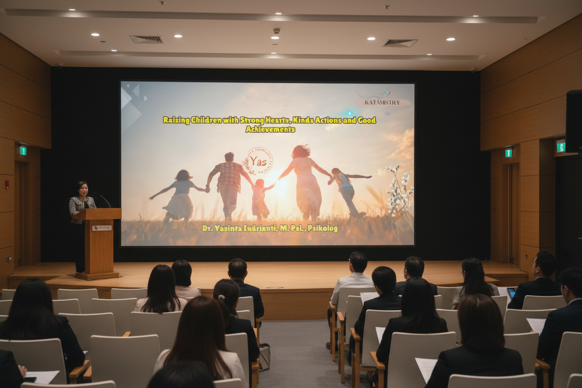 Dr. Yasinta Indrianti presentasi di SEKOLAH PELITA seminar parenting Katamistry